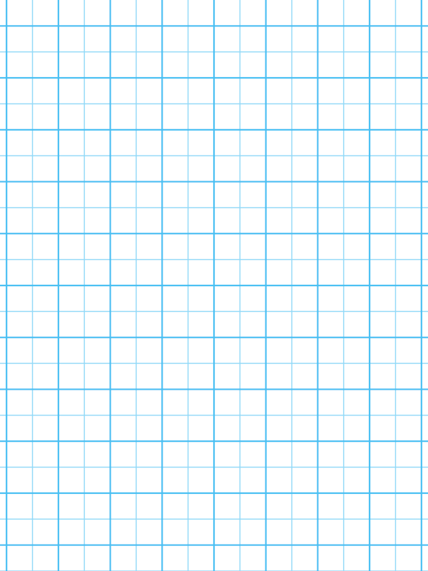 Printable 1/2 (Half) Inch Blue Graph Paper on Letter-sized Paper and A4 Paper with Heavy Lines
