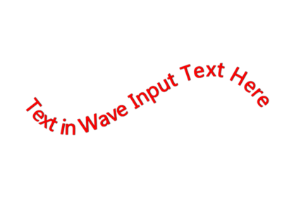 Text in Wave Path