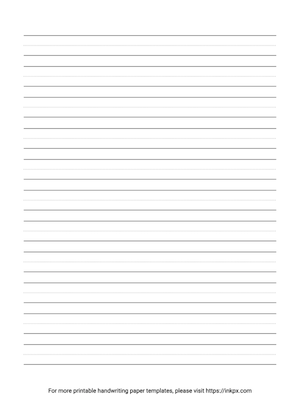Free Printable Blank and White Handwriting Paper Template