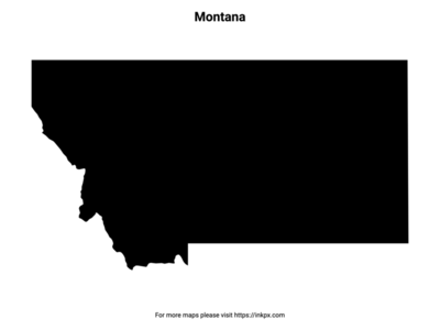 Printable Map of Montana Pattern