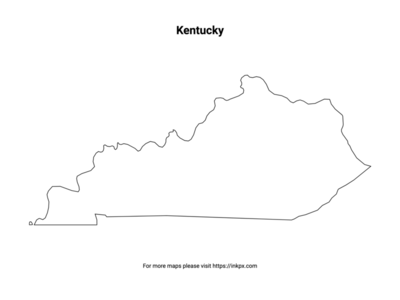 Printable Kentucky State Outline