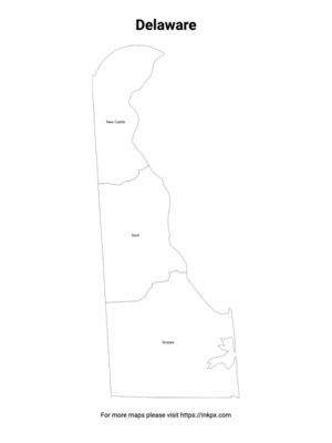 Printable Delaware County with Label