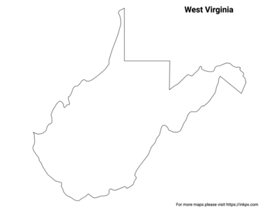 Printable West Virginia State Outline