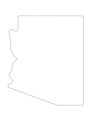 Printable Arizona State Outline