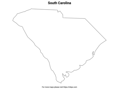 Printable South Carolina State Outline