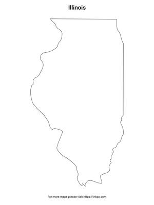 Printable Illinois State Outline