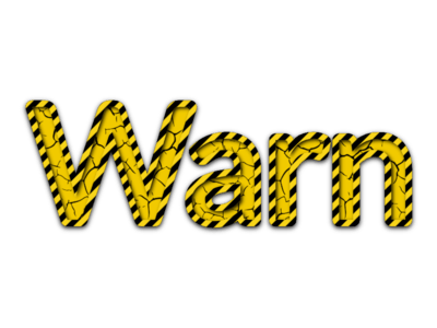 Warning Outline Text Effect