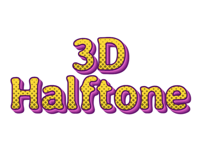 3D Halftone Text Effect