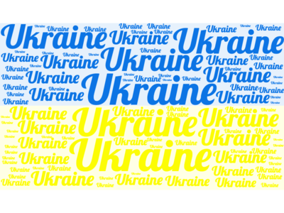 Ukraine Flag Word Cloud