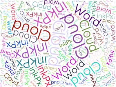 Random Color Word Cloud